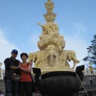 Shih Yen Yeh & Chung Yueh Chen at Samantabhadra Bodhisattva statue site in Sichuan Province, China.