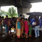 During one of Erik Yeh's food distribution run in Calcutta, India.