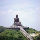 Big Buddha of Tiantan (Shakyamuni Buddha) (86ft) Lantau Island, Hong Kong.