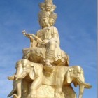 Samantabhadra Bodhisattva statue (157ft) Sichuan Province, China.